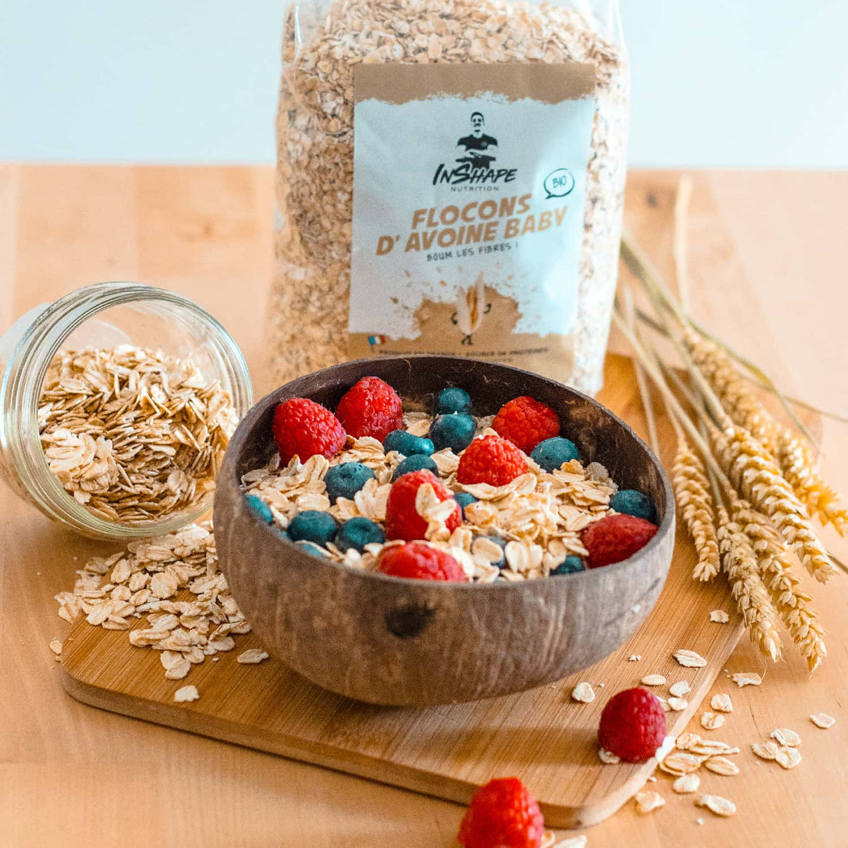 Flocos de aveia biológica para bebés